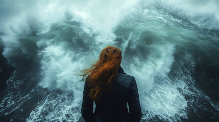 Obraz premium Confronting the Whirling Abyss of Nature’s Fury Unleashed