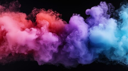 Fototapeta premium Swirling Clouds of Vibrant Colored Smoke Forming Ethereal Atmospheric Background