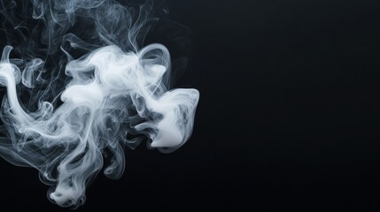 Obraz premium Wispy White Smoke Swirling in Delicate Monochrome Pattern
