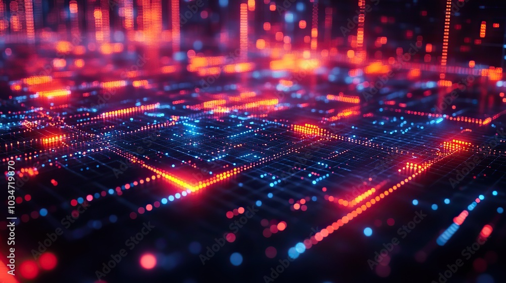 Poster colorful stock market dat visualization with graphs and charts representing trading dat dat visualiz