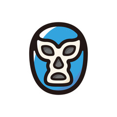 Wrestling mask outline icon for graphic design, apps and websites