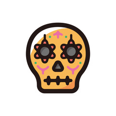 Calavera outline icon for graphic design, apps and websites
