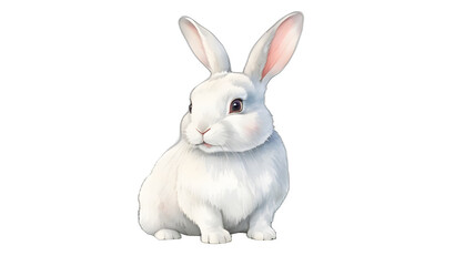Obraz premium white rabbit isolated on white png