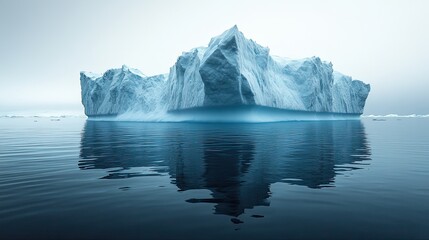 concept of an iceberg with only the tip visible above the water symbolizing the hidden and unseen aspects that lie beneath the surface.illustration