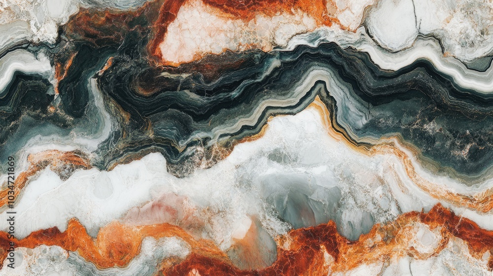 Poster Marble texture background featuring natural patterns and colors for abstract design