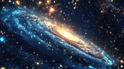 3D cartoon depiction of the Milky Way galaxy surrounded by stars and a space backdrop