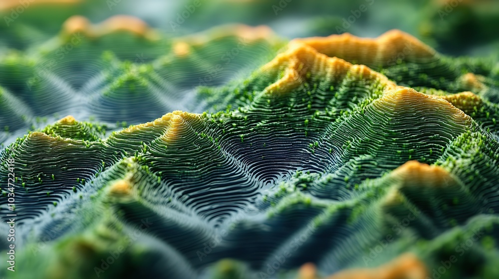 Poster digital map terrain showcasing gis geodat mapping concept highlighting topography elevation and spat