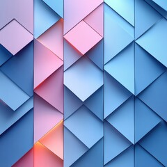 Obraz premium Abstract Geometric Pattern in Soft Pastel Colors