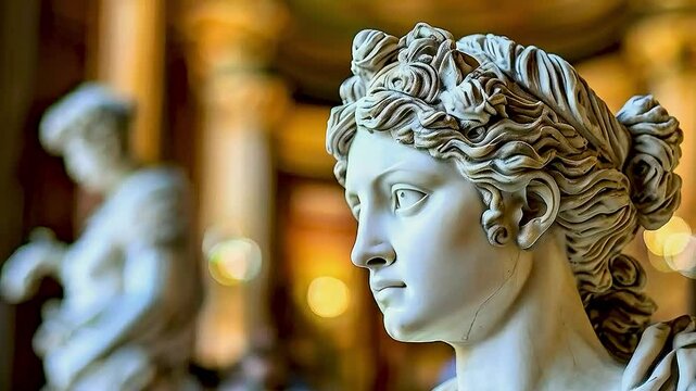 a marble statue of a woman 
