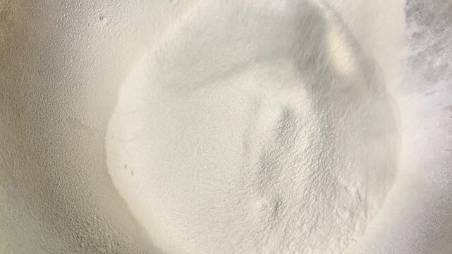 sifting flour close up, baking, bakery, home kitchen