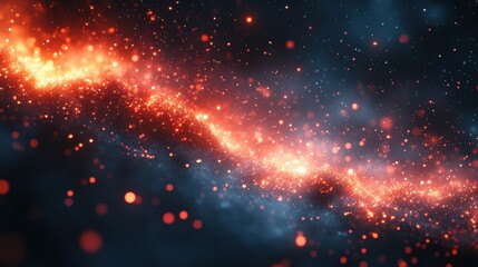 Fototapeta premium Soft Glowing Red Lights on Dark Background