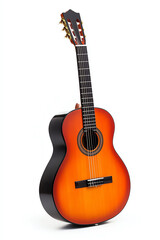 Obraz premium Acoustic guitar with vibrant wood finish