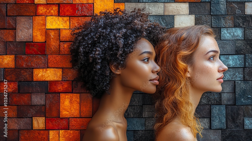 Poster diverse group of people profiles representing inclusiveness and unity the image showcases multicultu