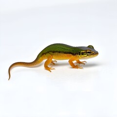 Obraz premium A newt on a white backdrop.