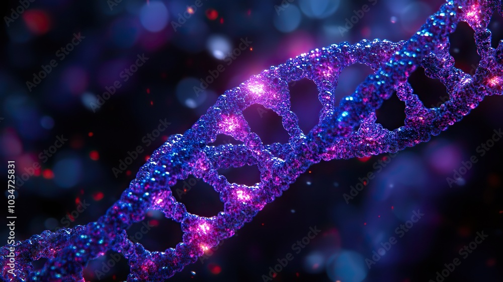 Aufkleber dn double helix structure representing genetic dat analysis in computational biology