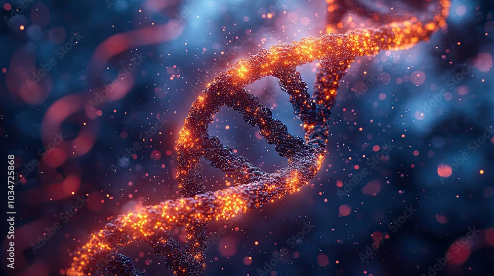 Poster dn double helix structure representing genetic dat analysis in computational biology.image