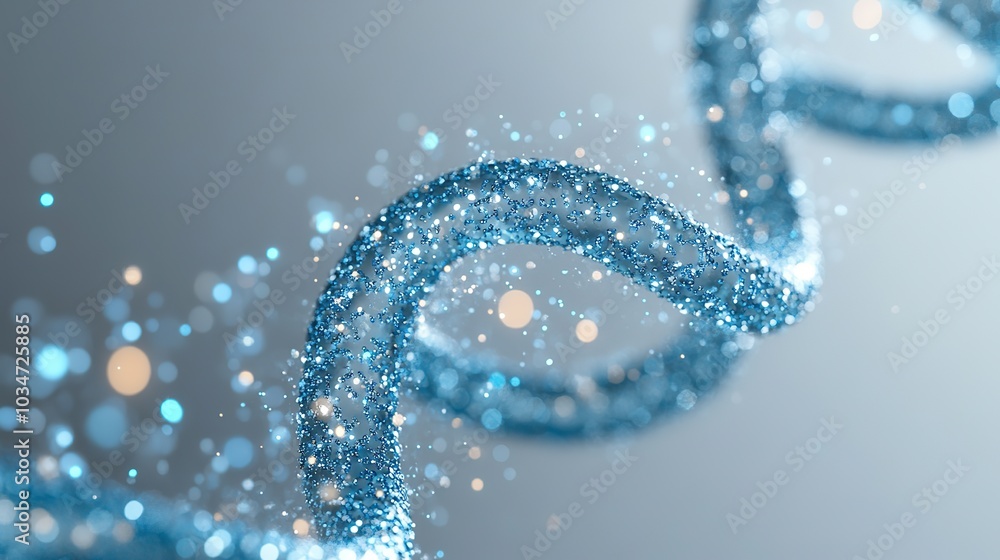 Aufkleber dn double helix structure representing genetic dat analysis in computational biology.stock image