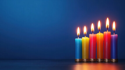 Jewish Holiday Hanukkah with Decorative Elements