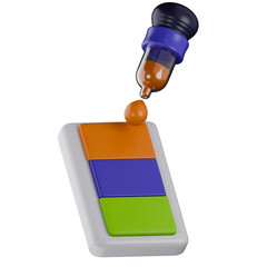 Eyedropper Tool 3D Illustration