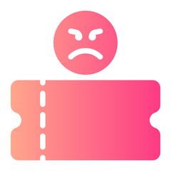 ticket gradient icon