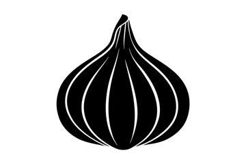 Garlic | isolated vector silhouette illustration on white background