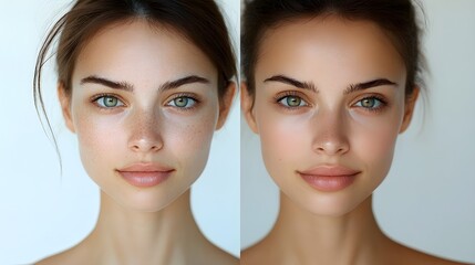 Write a blog post about the emotional transformation of a rhinoplasty patient, featuring before-and-after images to showcase the physical change