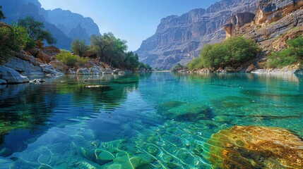 The beautiful Wadi Al-Disah in the Tabuk region is one of the most famous valleys in western Saudi Arabia