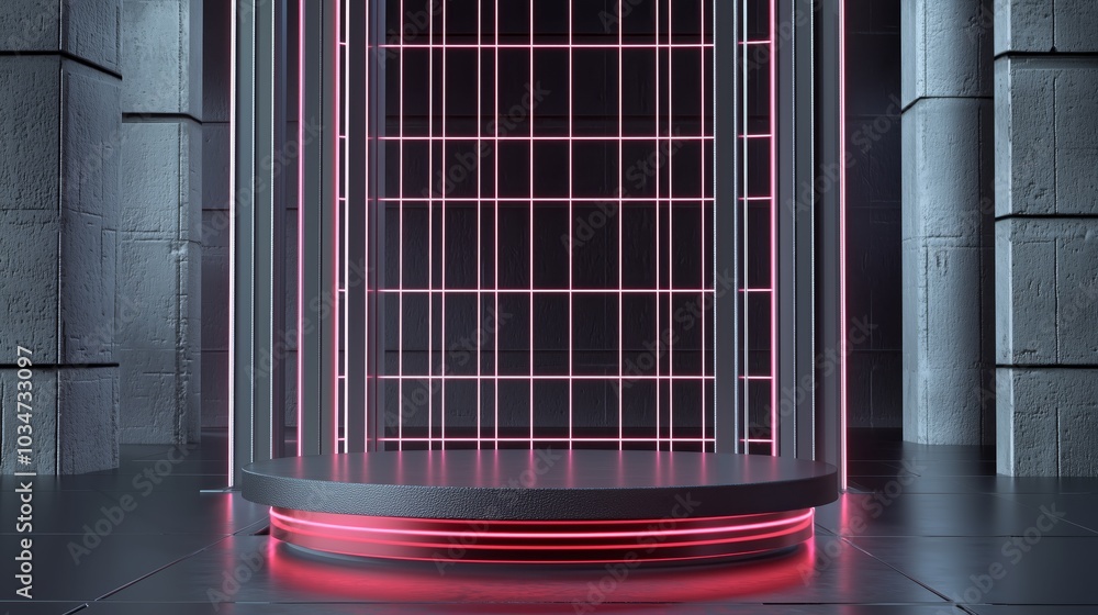 Poster modern 3d podium with ample empty space
