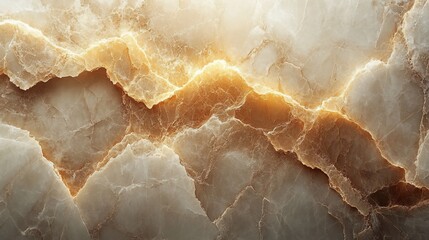 A close-up of a textured stone surface with glowing veins of light.