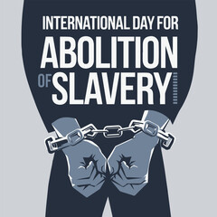International Day of Abolition of Slavery December 2,web banner, vector