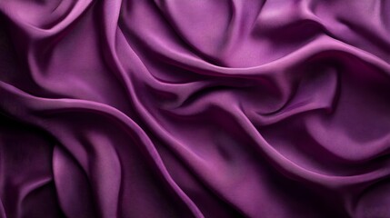 Obraz premium Artistic composition from above, vivid purple sheets contrasted on a deep burgundy backdrop, smooth texture with dramatic light and shadow play