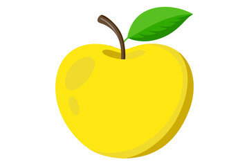  Cute ripe apple vector art illustration