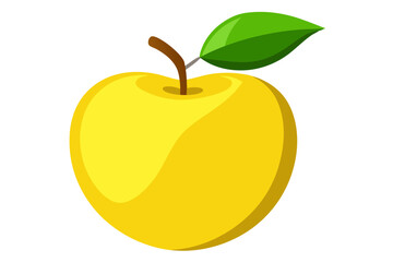  Cute ripe apple vector art illustration