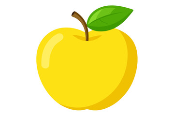  Cute ripe apple vector art illustration