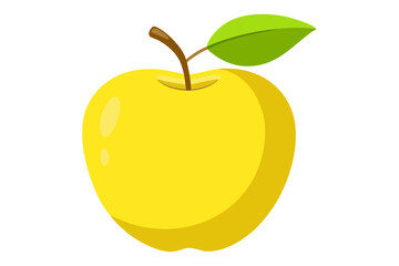  Cute ripe apple vector art illustration