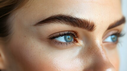 Fototapeta premium Blog post featuring the benefits of Botox for facial rejuvenation, with before-and-after images showing smooth, wrinkle-free skin around the forehead and eyes post-treatment