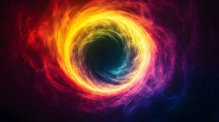 Vibrant Circular RGB Spectrum, soft glow radiating outward, showcasing a full spectrum of 16.8 million colors in a mesmerizing display.