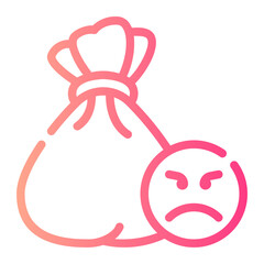 money bag gradient icon