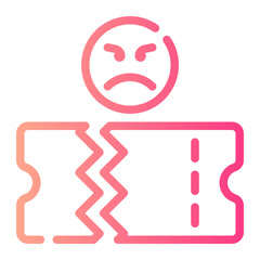 ticket gradient icon