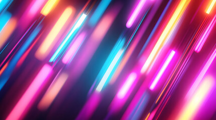 Fototapeta premium Vibrant neon abstract design, dynamic colors, energetic atmosphere, perfect for a reggaeton game card, engaging and lively visual appeal