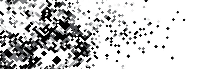 Black and White Vector Art with Random Gradient Patterns on white and transparent background. PNG