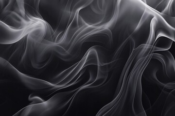 Obraz premium Abstract Black and White Swirling Smoke Design