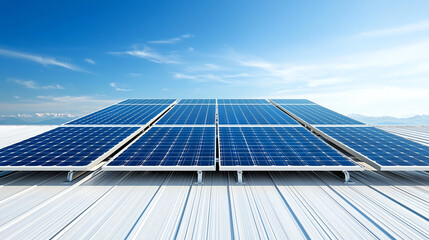 Obraz premium Harnessing solar energy the benefits of rooftop solar panels on modern homes under clear skies
