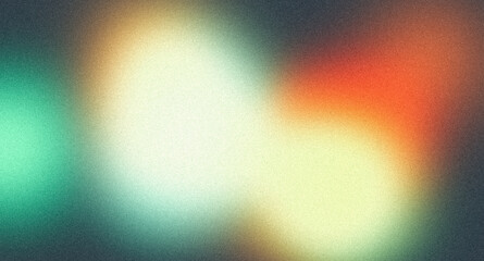 Orange blue color spot abstract grainy gradient texture backdrop design, vibrant colors noisy gradient, noise texture, header, poster, banner, copy space.