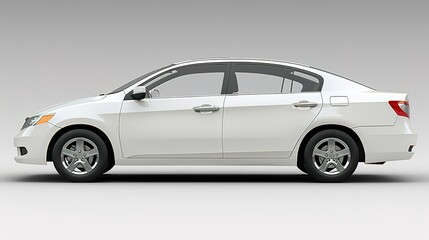 Fototapeta premium A Traffic Car on White Background - a dynamic and eye-catching visual. The traffic car on a pure white backdrop creates an engaging and appealing scene.