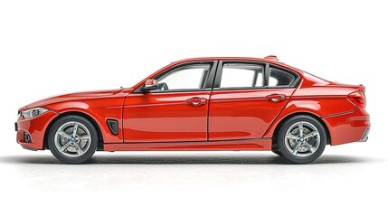 A Traffic Car on White Background - a dynamic and eye-catching visual. The traffic car on a pure white backdrop creates an engaging and appealing scene.