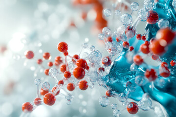 Molecular Structure of Drug Close-Up Visualization for Pharmaceutical Development