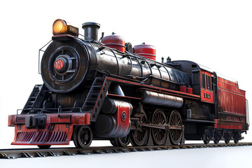 Fototapeta premium train locomotive vehicle railway 3d icon