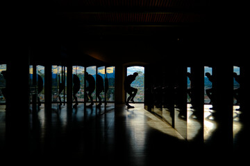 Silhouette Statue of a Man in the Museum of Yugoslav History, Ljubljana Castle