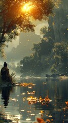Enchanted Forest River: A Dreamlike Landscape
